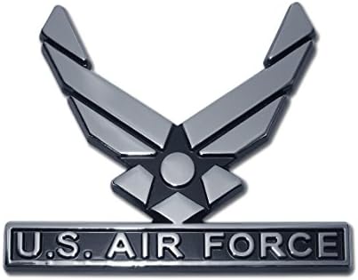 ABD hava kuvvetleri kanatları mavi 3D yansıtıcı etiket çıkartma 2 paket
