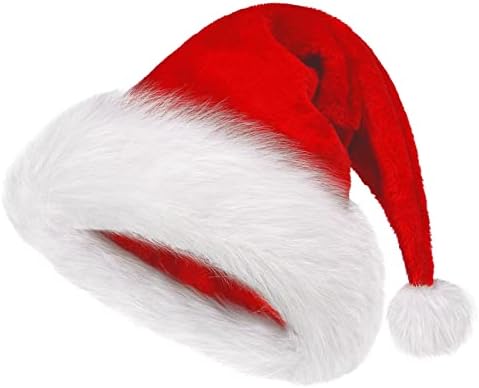 Santa Şapka Bebek Çocuk Yetişkin Kadın Erkek Noel Şapka Kalınlaşmak Peluş Kırmızı Kadife Noel Şapka Tatil Yeni Yıl Parti Malzemeleri