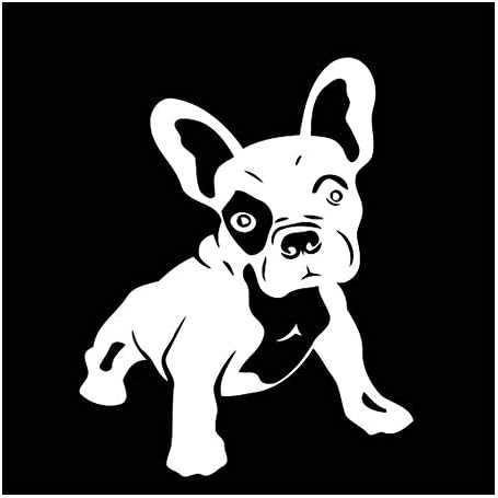 LUOHAİMEİ 12. 8X16 cm Bulldog Çıkartması Köpek Pet Hayvan Vinil Araba Sticker Dekor Sanat Siyah / Gümüş C10-00487 (Renk: Gümüş)