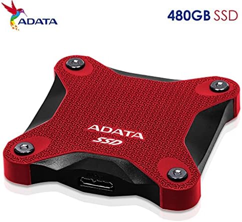 ADATA SD600Q 480GB Ultra Hızlı Taşınabilir Dayanıklı Harici SSD - 440MB/s'ye kadar-3D NAND USB3. 2 Kırmızı (ASD600Q-480GU31-CRD)