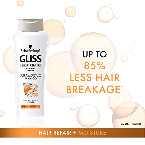 GLİSS Saç Onarım Şampuanı, Kuru veya Stresli Saçlar için Ultra Nem, 13.6 Ons (3'lü Paket)