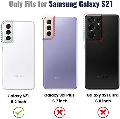 Ruky Galaxy S21 5G Kılıf, Samsung S21 5G Kılıf ile Kemer Klipsi Kılıf Halka Tutucu, askeri Sınıf Fit için Manyetik araç tutucu