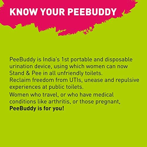 PeeBuddy 10 Huniler Taşınabilir Kadın İdrara Çıkma Cihazı / Tek Kullanımlık Kadın Pisuar Hunisi / Seyahat, Kamp, Yürüyüş ve Açık