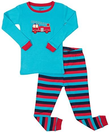 Leveret Çocuk ve Yürümeye Başlayan Çocuk Pijamaları Çöp Kamyonu Tren Boys 2 Parça Pjs Seti %100 Pamuk (Boyut 12 Ay-14 Yıl)