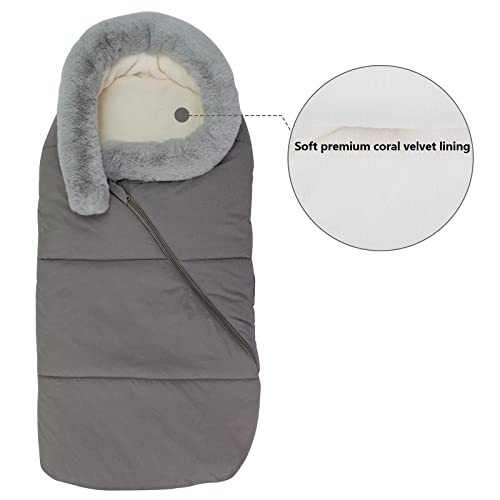 Uyku Sıcak Çanta Bebek Bunting Çanta Sıcak Uyku Tulumu Puset ve Arabası ve Araba Koltuğu için, Gri