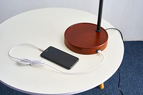 USB Portlu Masa Lambası-Tounch Kontrollü Başucu Masa Lambası Kumaş Gölgeli Komidin Yatak Odası için Lamba, Oturma Odası, Çalışma
