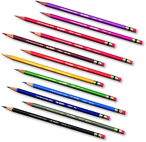 Prismacolor Col-Erase Silinebilir Renkli Kalem, 12 Sayımlı, Çeşitli Renkler (20516)