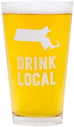 Yerel Massachusetts Beyaz 16 ons Cam Bira bardağı Stein Kupa içmek