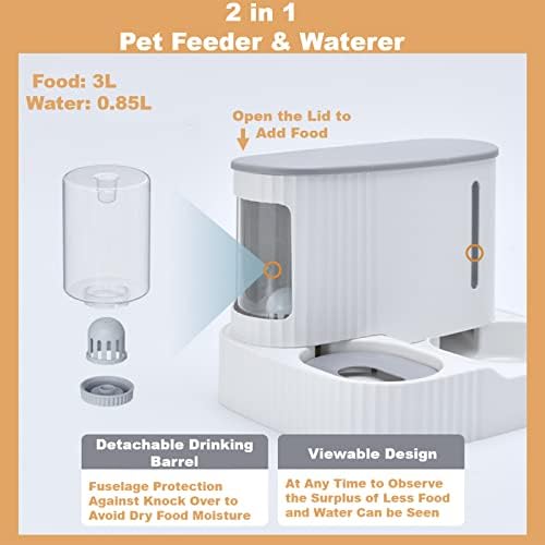 2 in 1 Otomatik Kedi Besleyici ve su sebili Seti, Eğimli yiyecek kaseleri ve Su Kaseleri Kaymaz Besleme İstasyonu Küçük Orta