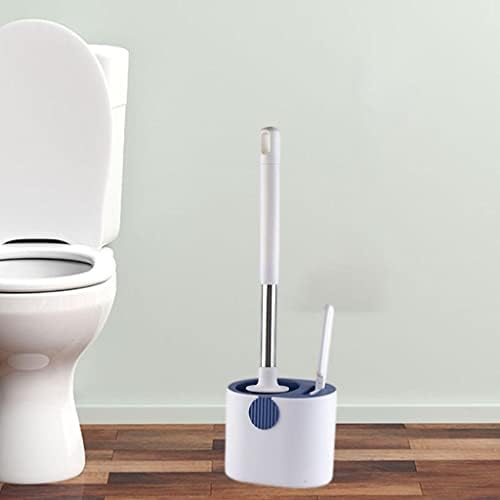 Dolity Dayanıklı Tuvalet Fırçası ve Tutucu Seti Uzun Saplı TPR Kıllar Organizasyon Duvara Monte ve Ayakta Zımbasız Banyo Temizleme