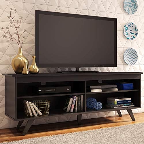 65 inç'e kadar TV için Depolamalı MADESA TV Konsol Masası, Medya Kablo Kutusu Oyun Konsolları için TV Standı, Modern TV Standı