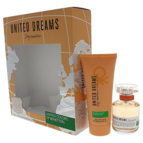 United Dreams Stay Positive by United Colors of Benetton for Women 2 Parçalı Set Şunları içerir: 1.7 oz Eau de Toilette Sprey