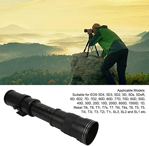 CHICIRIS 420-800mm Manuel zoom objektifi, geniş Amaçlı Süper Telefoto Lens Tüm Metal Yapı Çok Katmanlı MC Kaplama için Kamera