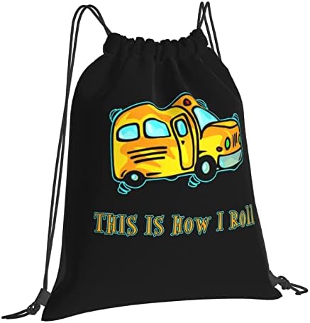 İpli sırt çantası nasıl rulo okul otobüsü dize çanta Sackpack spor salonu alışveriş spor Yoga için