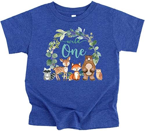 Vahşi bir çelenk Woodland hayvanlar T-Shirt ve bebek kız ve erkek çocuklar için Raglans ile