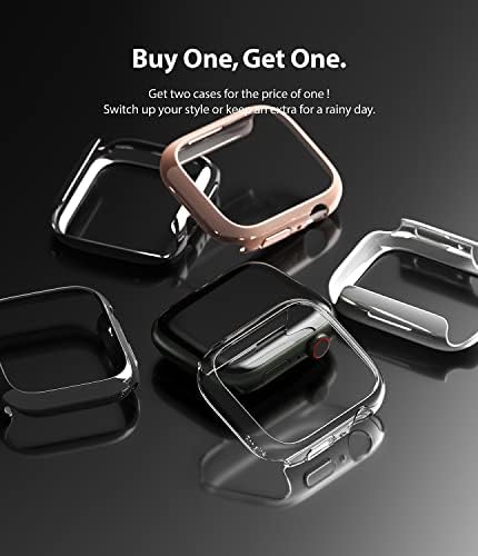 Ringke İnce Kılıf [2 Paket] Apple Watch 7 45mm ile uyumlu, Watch7 Çerçeve [Sadece Çerçeve] Premium PC Sert İnce Kapak-Şeffaf