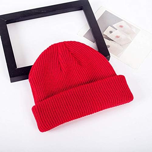 StyleV Unisex Kadın Moda Sıcak Kış Topraklar Örme Beanie Cap Şapka Kırmızı
