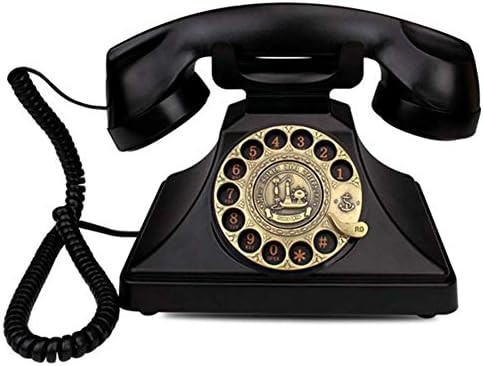 SXRDZ Avrupa Antika Döner Kadran Yaratıcı Moda Otel Ofis Ev Kartı Kablosuz Eski Retro Telefon Sabit V (Renk: Pembe) (Renk : Yeşil)