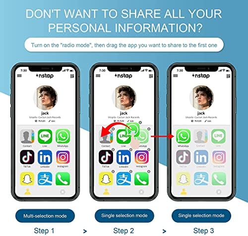 Dijital Kartvizit Akıllı NFC Etiketi Anında Paylaşım için Telefon Aksesuarı İletişim Bilgileri ve Sosyal Medya Ücret Yok ıOS