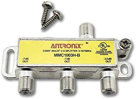 Frontier Eskiden Verizon Fios için 3 Yollu Antronix MMC1003H-B 5-1675 MHz MoCA 2.0 Splitter