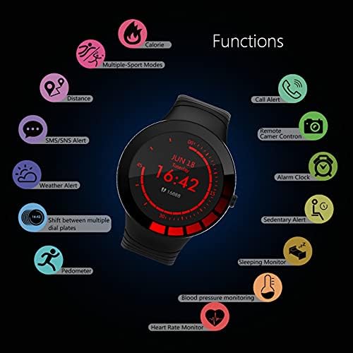 MOKCF High End Akıllı İzle, 1.28 IPS Dokunmatik Ekran Smartwatch, spor Izci ile Nabız Adımsayar, su geçirmez IP68 Spor İzle,