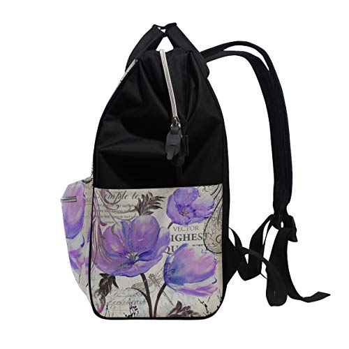 Retro çiçek bebek bezi çanta bebek bezi sırt çantaları mumya sırt çantası seyahat Laptop sırt çantası