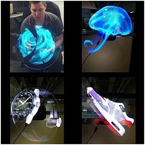 Holografik Projektör Holografik Reklam Makinesi 43/52/56/100 CM Büyük Boy Çıplak Göz 3D Holografik Projeksiyon Fan Parti süslemeleri