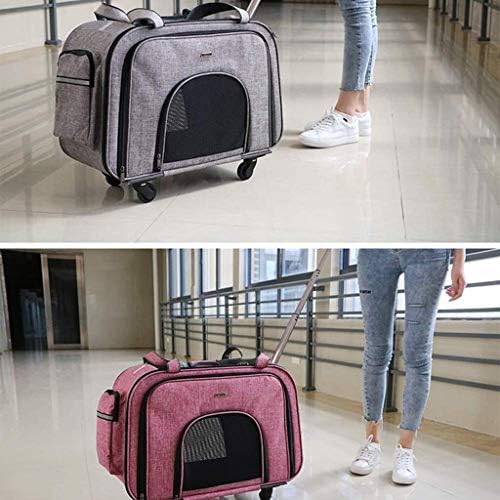 CHONGWB evcil hayvan taşıyıcı çanta Pet tekerlekli çanta Pet Araba Paketi Taşınabilir Nefes evcil hayvan sırt çantası Anti-Kapmak