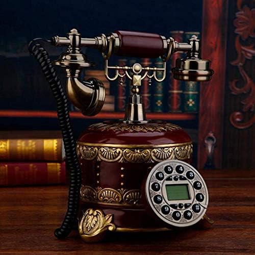 XJJZS Antika Telefon, kablolu Dijital Vintage Telefon Klasik Avrupa Retro Sabit Telefon Dekoratif Döner Dail Asılı Kulaklık ile