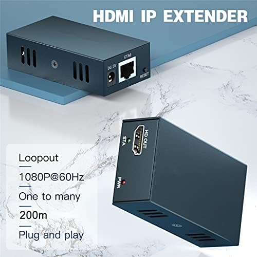 HGVVNM 660ft Daha İyi HDBitT H. 264 HDMI Extender Tarafından TCP IP Üzerinden Ethernet RJ45 CAT5/5e/6 Kablo Gibi Splitter (Renk: