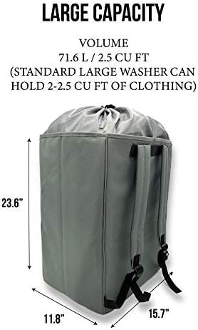 Inodeco Büyük Çamaşır Sırt Çantası-Omuz Askılı Sepet Çantası-Seyahat Çamaşır Torbası (büyük çamaşır torbası)