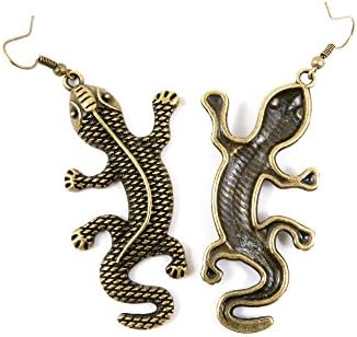 60 Pairs Takı Yapımı Charms Kaynağı Malzemeleri Toptan Moda Küpe Bulguları Kulak Kancaları F2GF5 Kertenkele Gecko