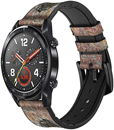 CA0168 Trilobite Fosil Deri ve Silikon akıllı saat Band Kayışı Kol Saati Smartwatch akıllı saat Boyutu (22mm)