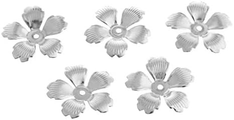 Harilla 30 adet Gümüş Metal telkari çiçek boncuk kapaklar Spacer boncuk boncuk malzemeleri