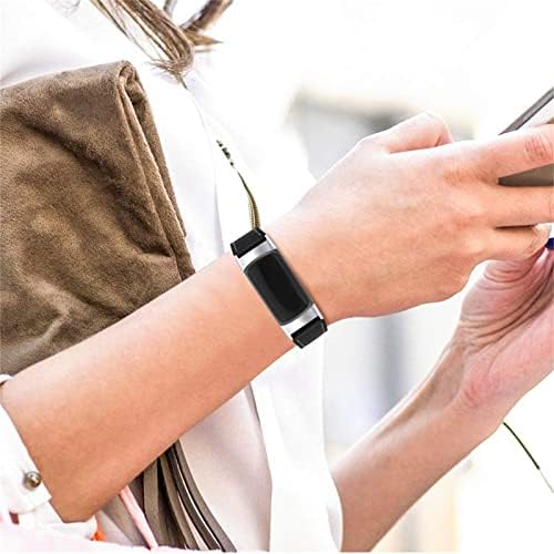 FFENFEI saat kordonları Fitbit Şarj 5 ıçin Compatbile Kadın ve Erkek, ayarlanabilir Deri Bantları Spor Smartwatch Kayış Bilezik