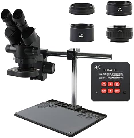 XuuSHA El Dijital Mikroskop Aksesuarları 4 K 1080 P 38MP USB 3.5 X-90X Simul Odak Trinoküler Stereo Mikroskop İşlevli Alüminyum