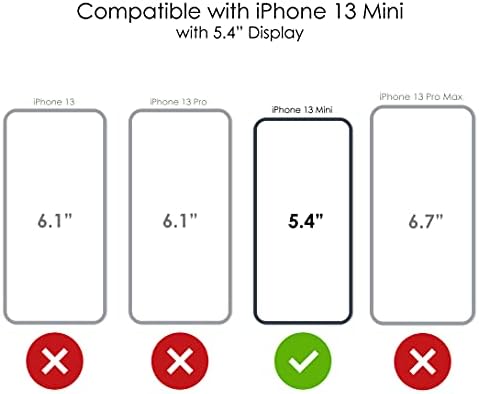 Distinctİnk Clear Shockproof Hybrid Case for iPhone 13 Mini (5.4 Ekran) - TPU Tampon, Akrilik Sırt, Temperli Cam Ekran Koruyucu
