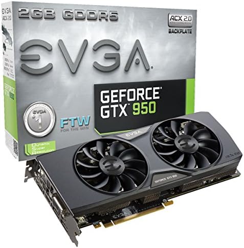 EVGA GeForce GTX 950 2GB FTW OYUN, Sessiz Soğutma Grafik Kartı 02G-P4-2958-KR