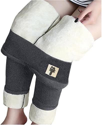Yüksek Belli Termal Tayt Kadınlar için Kalın Kaşmir Polar Astarlı Tayt Artı Boyutu Hafif Pantolon