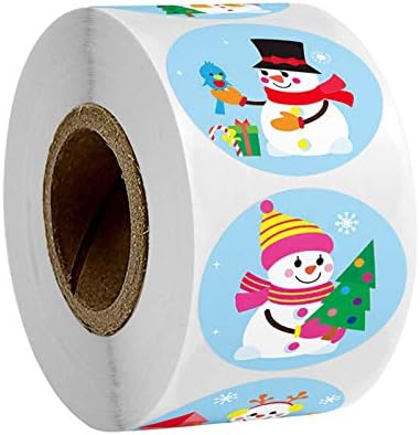 IKAXIYO 500 Pcs / Rulo Noel Çıkartmalar Kendinden Yapışkanlı dekoratif Sticker Noel Desen Mühür Etiket Zarf Dekor için Etiket
