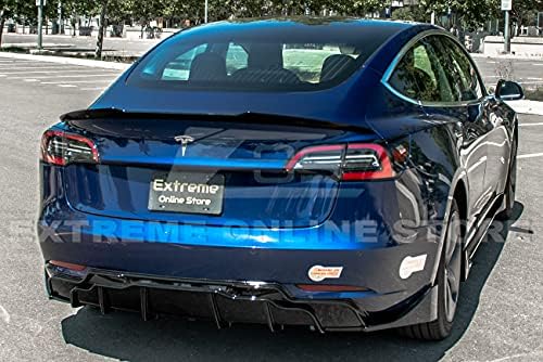 Extreme Online Mağaza Değiştirme için 2017-Present Tesla Modeli 3 / M4 Performans Tarzı ABS Plastik Parlak Siyah Arka Bagaj Kapağı