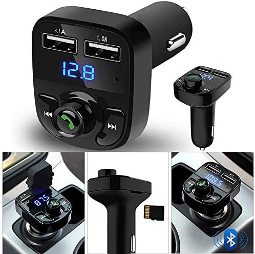 YUUAND Araba USB şarj aleti MP3 Çalar Çift Taşınabilir Mp3 kablosuz Bluetooth Eller Kapalı Araç Kiti FM Verici
