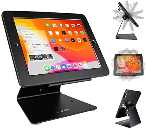 CarrieCathy iPad Masaüstü Anti-Hırsızlık Güvenlik Kiosk POS Standı Tutucu Muhafaza için Kilit ve Anahtar ile Tablet iPad 2,3,4,