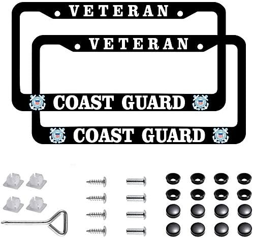 ABD Sahil Güvenlik plaka çerçevesi Metal USCG Plaka Kapak Emekli ABD Sahil Güvenlik için Kadın Erkek ABD Araçlar Standart
