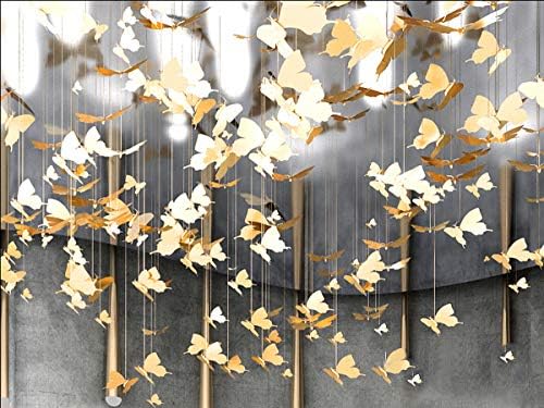 Yaratıcı DIY Uçan Kuş Dekoratif askı süsleri Tavan ışık Anaokulu Alışveriş Merkezi ev pencere dekorasyonu (10, Altın Kelebek)
