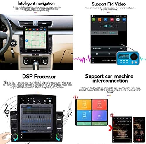 HBWZ Android 9.0 Araba Stereo, radyo Toyota Vios Yaris L 2013- için GPS Navigasyon 9.7 İnç Dikey Ekran MP5 Multimedya Oynatıcı