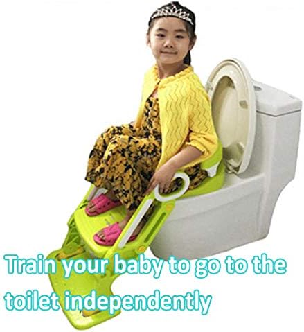 Raylar Arkalıklı Mavi Tuvalet Traning Koltuğu Ayarlanabilir Lazımlık Basamakları Basamaklı Tabure,75kg'a kadar,Erkek ve Kız Banyo