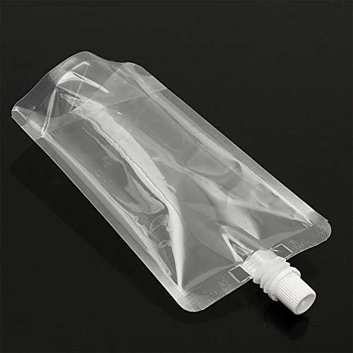 YASUOA 50 Adet vidalı kapak Emzik Sıvı Içme Stand-Up Flask Kılıfı Kullanımlık Taşınabilir Seyahat Plastik Şişe Su Torbası Gezisi