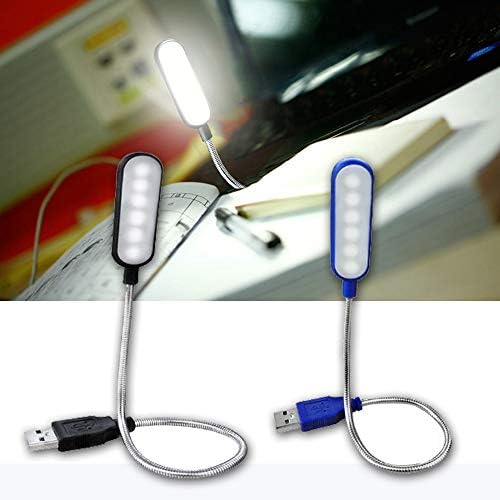 XYAM Esnek Mini LED USB kitap ışık okuma Lambası Öğrenci için Dizüstü Dizüstü Bilgisayar tarafından desteklenmektedir (Siyah)