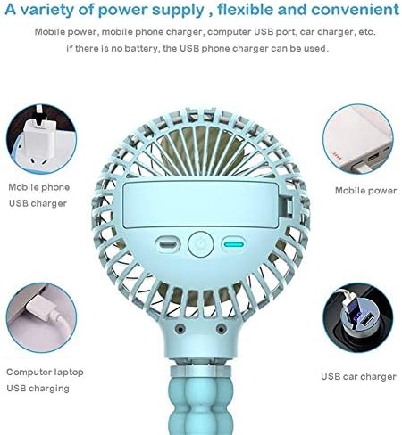 GAOZ Hayranları Mini El Fan, Taşınabilir Fan USB Powered Danışma Fan,Ayarlanabilir 3 Hızları Seyahat Arabası Mini, Taşınabilir(Renk: